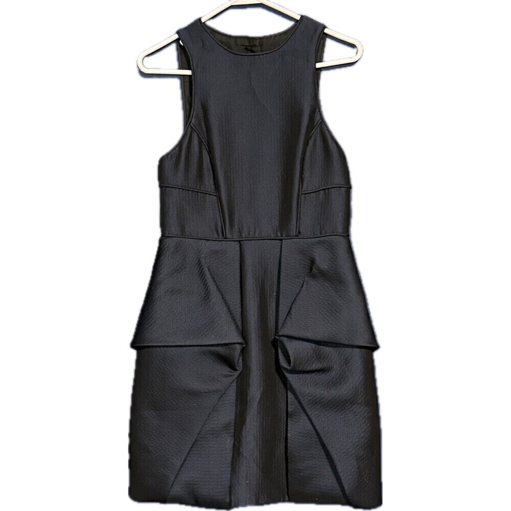 Tibi Simina Fit & Flare Quilted Sleeveless Mini Dress Blue 6